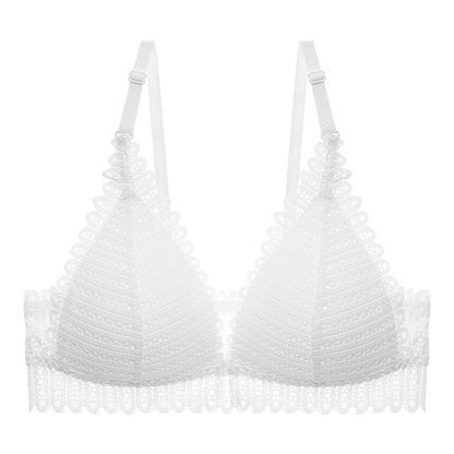 Gathering bra thin cup back bra