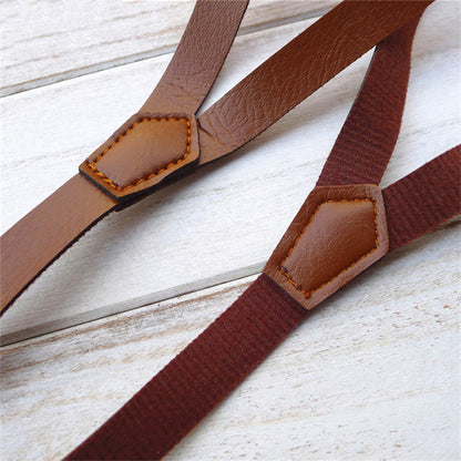 Men's And Women's Universal Strap Clip Female British Simple Faux Leather Strap Thin Suspender Strap Hipster (Available)