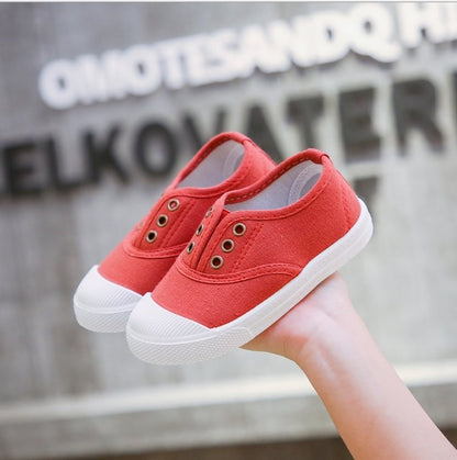Applicable children's canvas shoes spring new boys shoes girls single shoes cloth shoes casual shoes baby shoes small