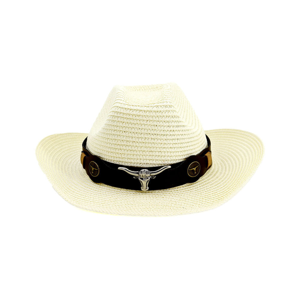Western cowboy ethnic straw hat  (Available)