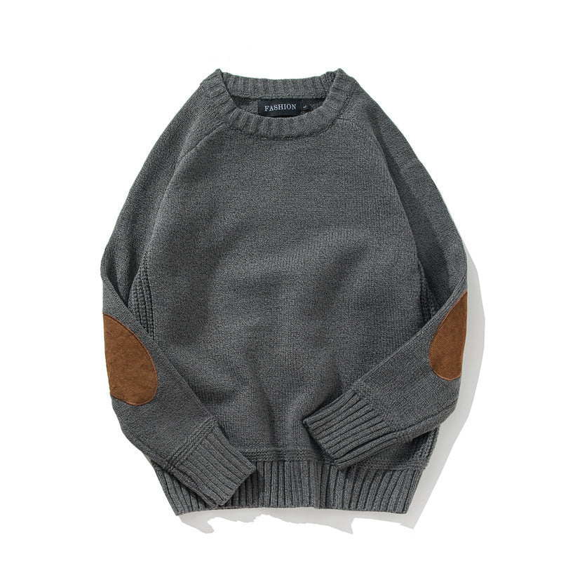 Winter crew neck patch sweater boys clothes  (Available)