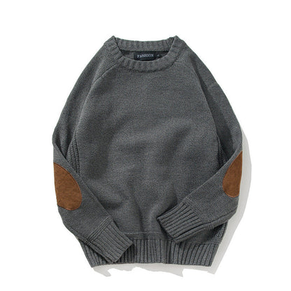Winter crew neck patch sweater boys clothes  (Available)