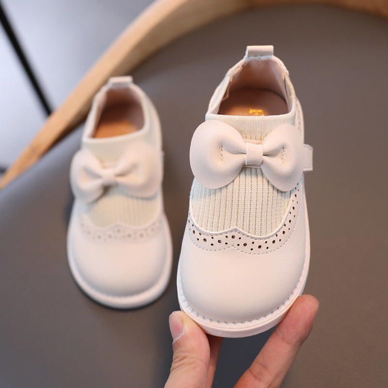 Girls Leather Shoes  Female Treasure Bottom Toddlers Princess Single Shoes    (Available)