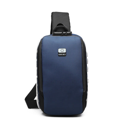 Men's USB multi-function shoulder bag