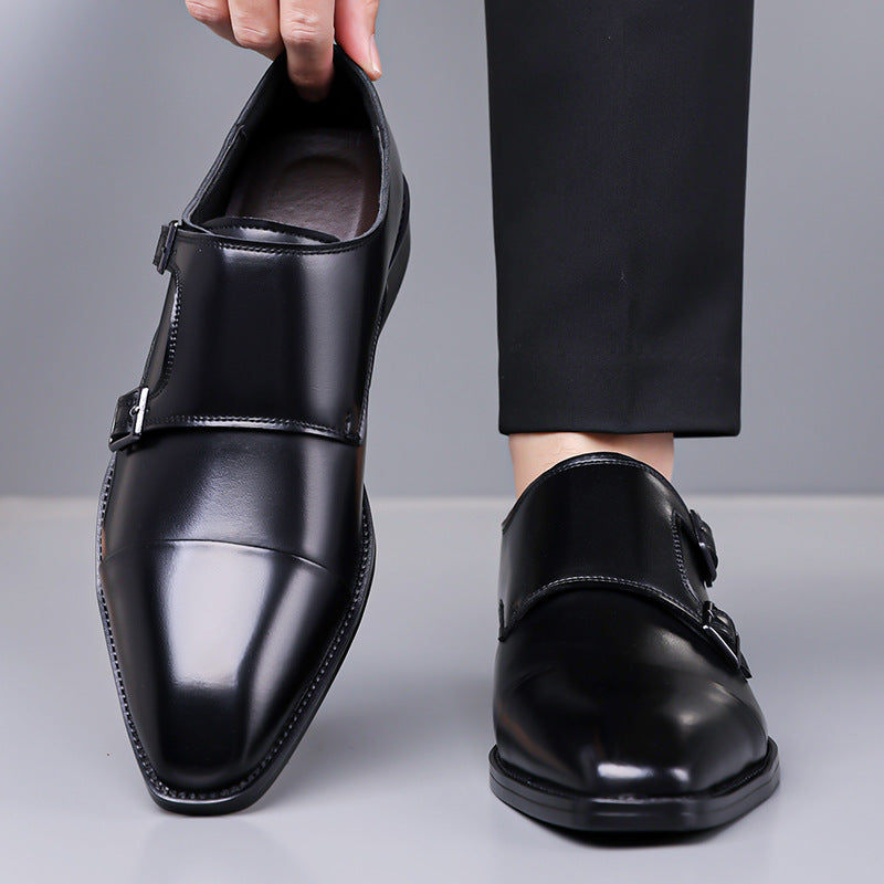 Leather Shoes Men's Business Shoes Oxford (Available)