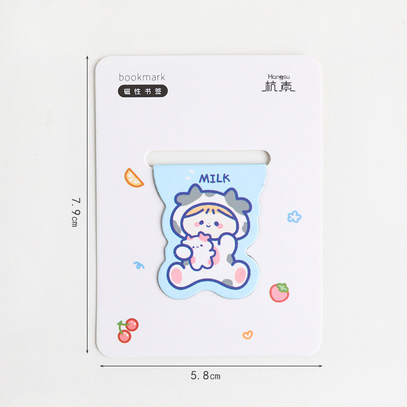 Cute Magnetic Bookmark Creative Cartoon Stationery For Primary School Students