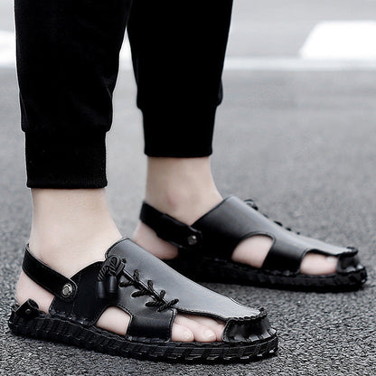Casual And Fashionable Outdoor Men's Leather Sandals (Available)