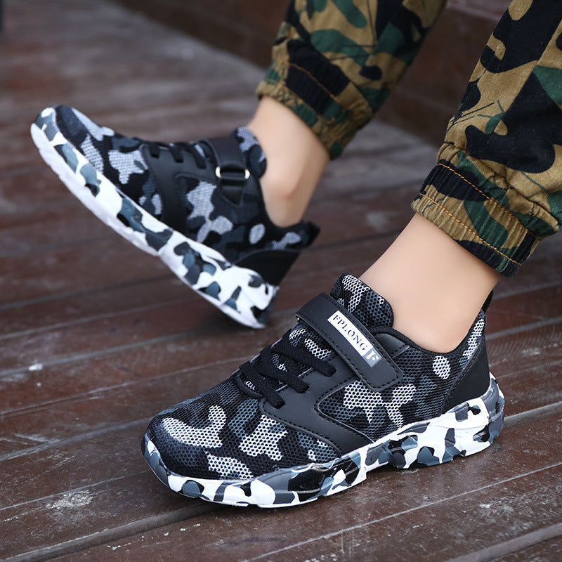 Children's Camo Shoes Light Sports Shoes Soft Bottom (Available)
