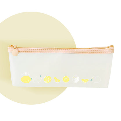 Frosted Stationery Box Student School Supplies Storage Pen Bag