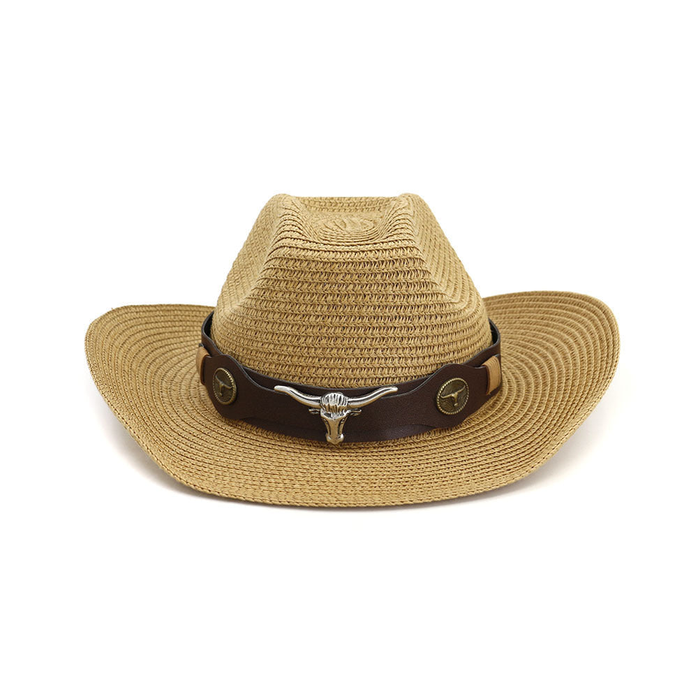Western cowboy ethnic straw hat  (Available)