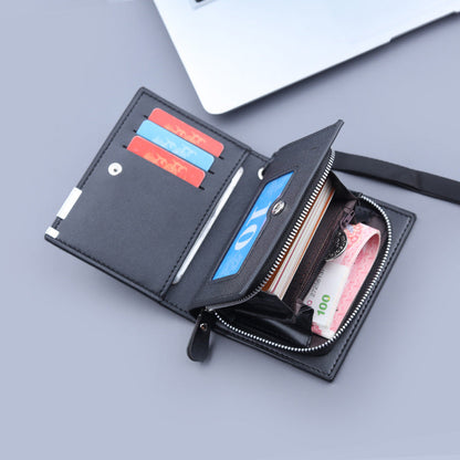 Men's Zipper Wallet Men's Large Capacity Three Fold (Available)