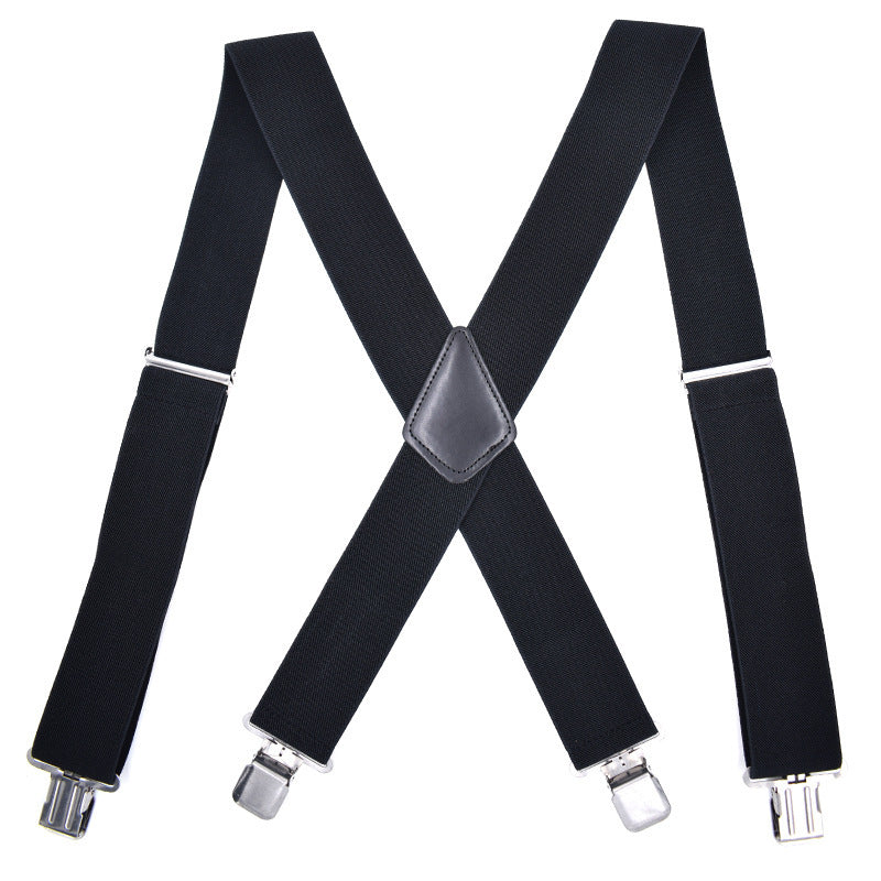 Unisex 4 Clip Straps 5CM Plus Loose Tight Suspenders Strap Clip (Available)