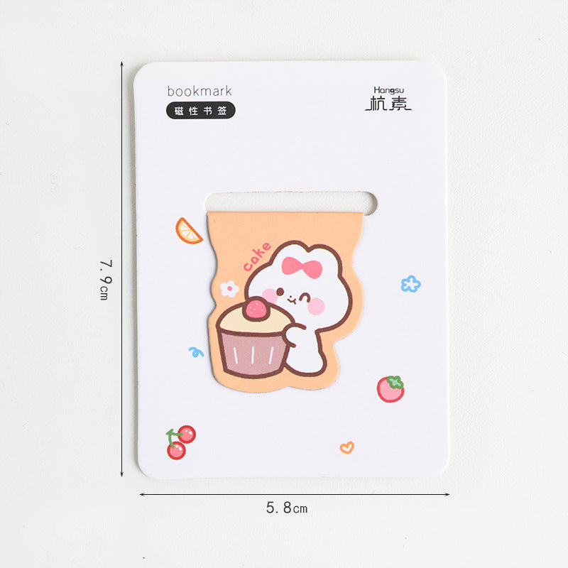Cute Magnetic Bookmark Creative Cartoon Stationery For Primary School Students