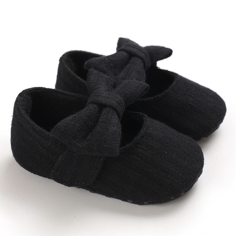 Wool Baby Knitted Bow Baby Shoes (Available)