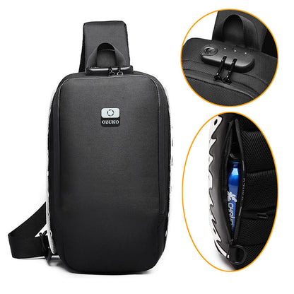 Men's USB multi-function shoulder bag