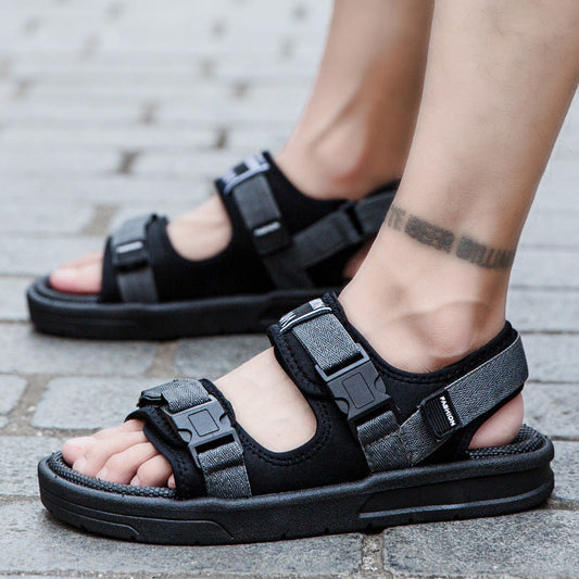 Men's Sandals Men's Casual Fashion Trendy Students Wear Beach Slippers Outside Sports (Available)