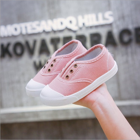 Applicable children's canvas shoes spring new boys shoes girls single shoes cloth shoes casual shoes baby shoes small