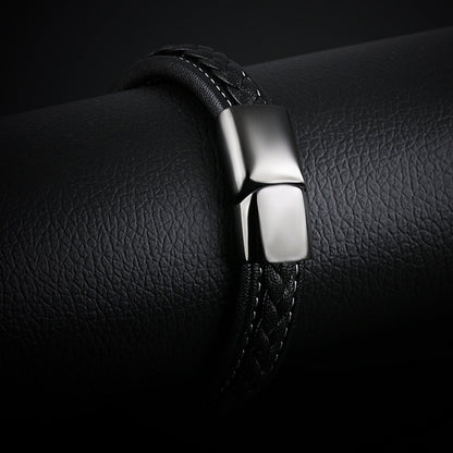 Black titanium steel bracelet  (Available)
