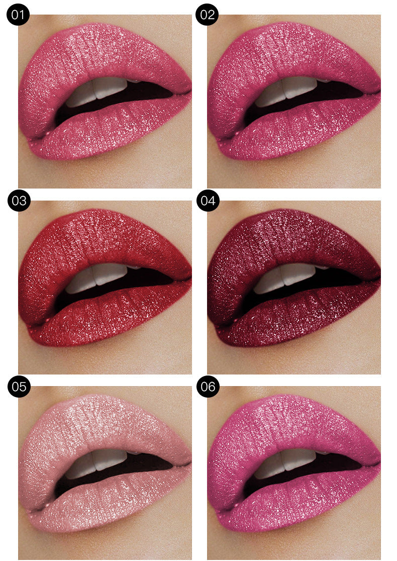 Pudaier Sip Glitter Flip Matte Shimmer Lip Gloss No Stain On Cup Diamond Lipstick (Available)