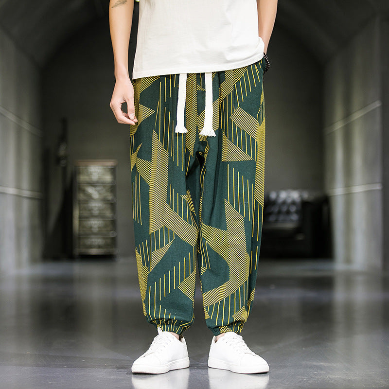 Mens Fashion Breathable Casual Wide Leg Pants (Available)