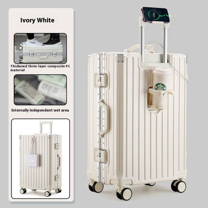 Large Capacity Travel Aluminum Frame Password Luggage  (Available)