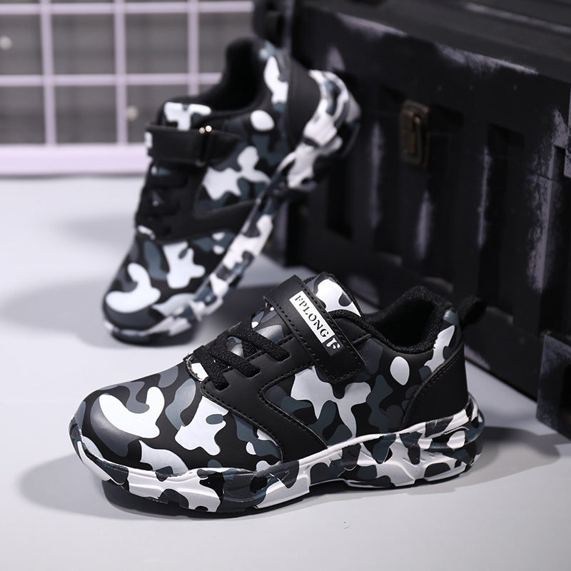 Children's Camo Shoes Light Sports Shoes Soft Bottom (Available)