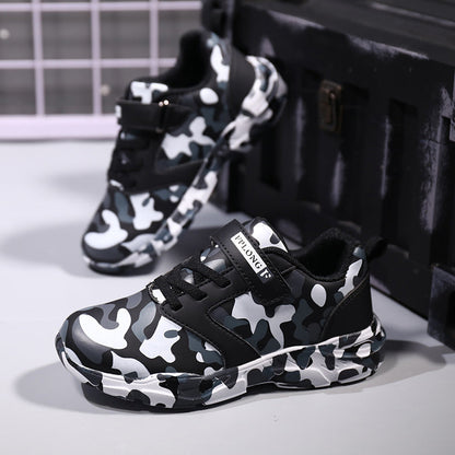 Children's Camo Shoes Light Sports Shoes Soft Bottom (Available)