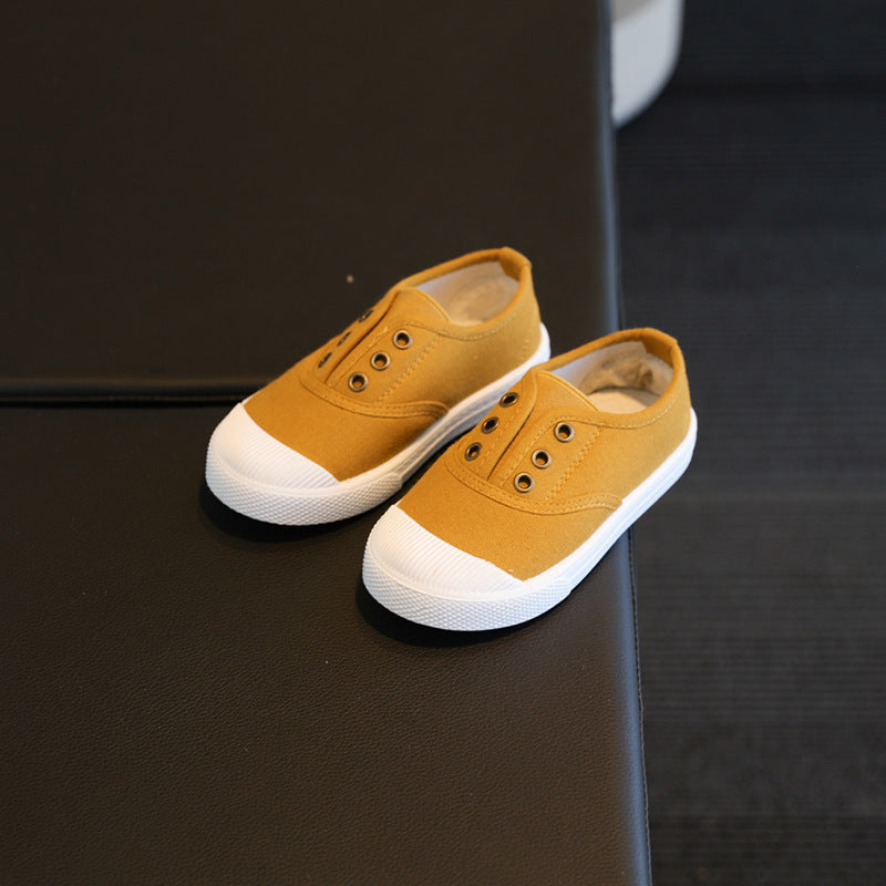 Applicable children's canvas shoes spring new boys shoes girls single shoes cloth shoes casual shoes baby shoes small
