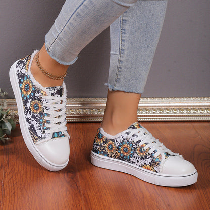 Versatile Flat Bottomed Student Lace Up Canvas Shoes (Available)