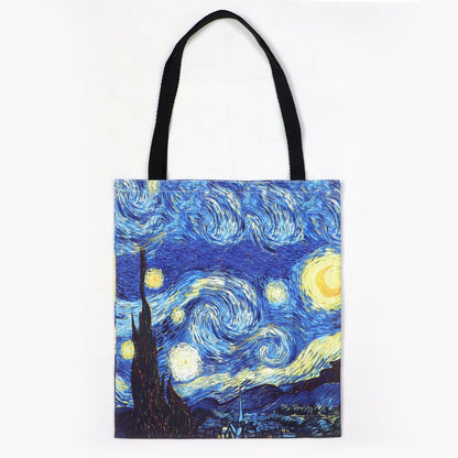 Van Gogh The Starry Night Oil Painting Tote Bag Women's Canvas Bag  (Available)