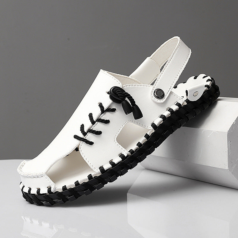 Casual And Fashionable Outdoor Men's Leather Sandals (Available)