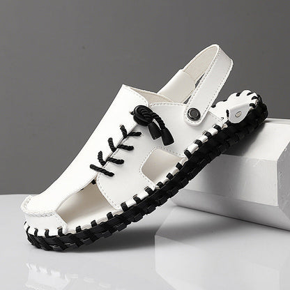 Casual And Fashionable Outdoor Men's Leather Sandals (Available)