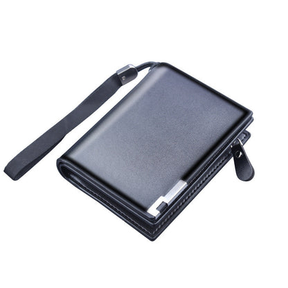 Men's Zipper Wallet Men's Large Capacity Three Fold (Available)