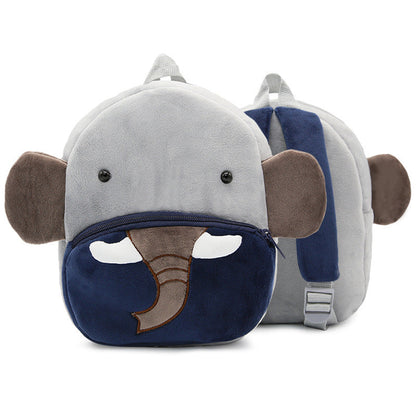 Cute Plush Backpacks Kindergarten Cartoon School Bags Children Animal Toys Bag (Available)
