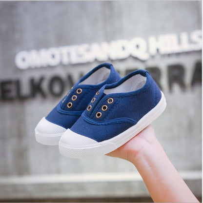 Applicable children's canvas shoes spring new boys shoes girls single shoes cloth shoes casual shoes baby shoes small