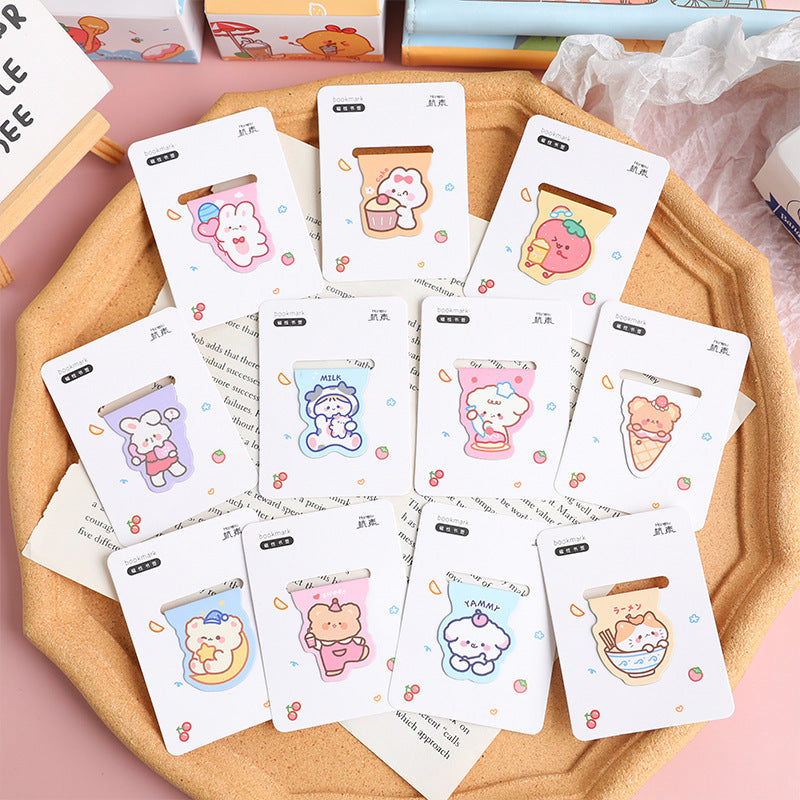 Cute Magnetic Bookmark Creative Cartoon Stationery For Primary School Students