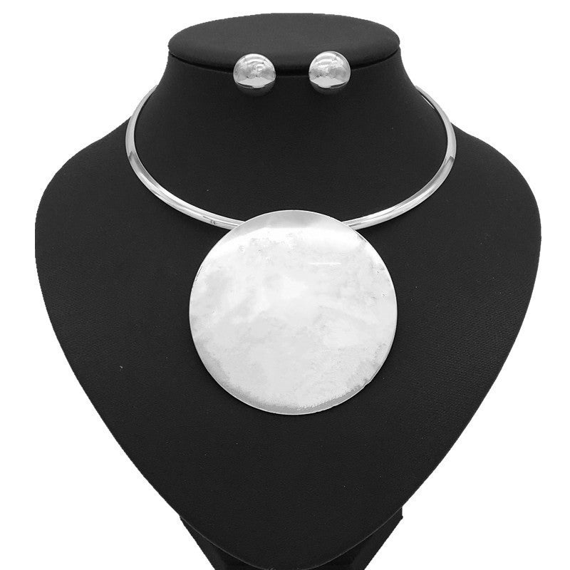 Nigeria bride necklace set cross border exaggeration alloy Bead Pendant Jewelry Necklace suit   (Available)