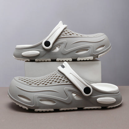 Men's Summer Closed Toe Non-slip Breathable Beach Slippers (Available)