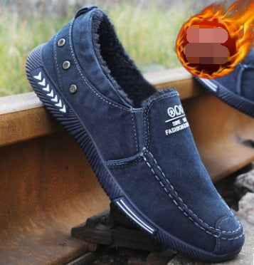 Summer new men's canvas shoes a pedal breathable lazy shoes men low to help the old Beijing cloth shoes spring casual shoes (Available)