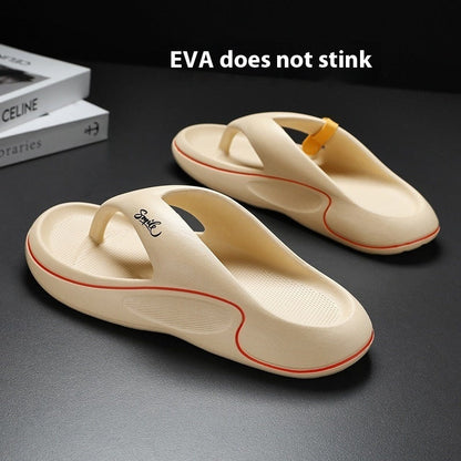 Thick Bottom Wear-resistant Cool Beach Soft Bottom High-end Men's Slippers (Available)