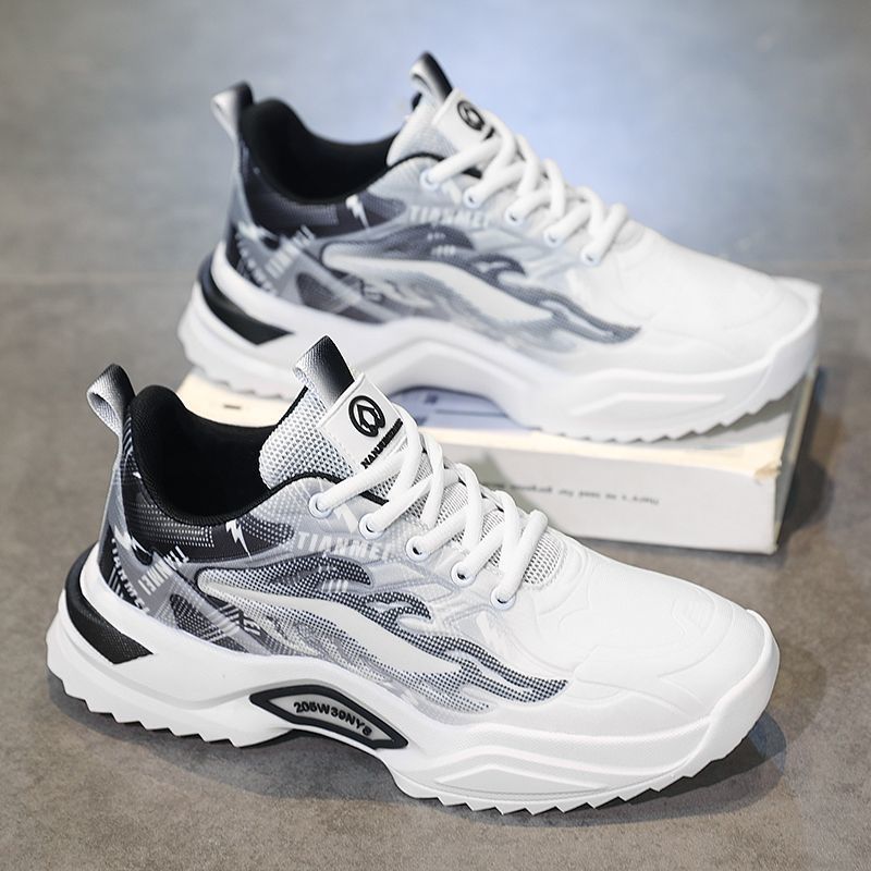 Spring Student Sports Casual Mesh Clunky Versatile Trendy Shoes Breathable Shoes Men   (Available)