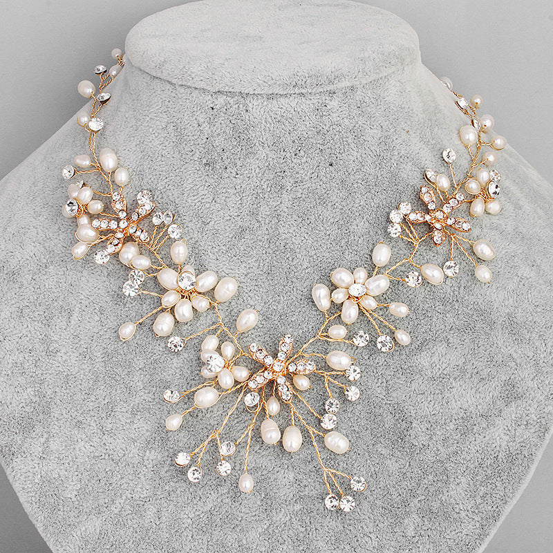 Pearl necklace and earring set  (Available)