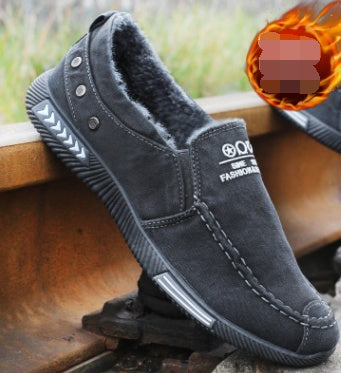 Summer new men's canvas shoes a pedal breathable lazy shoes men low to help the old Beijing cloth shoes spring casual shoes (Available)