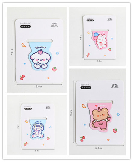 Cute Magnetic Bookmark Creative Cartoon Stationery For Primary School Students