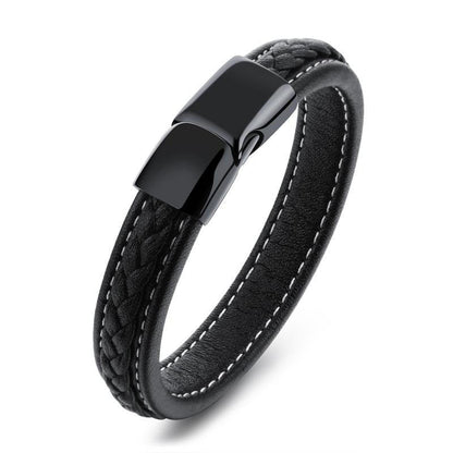 Black titanium steel bracelet  (Available)