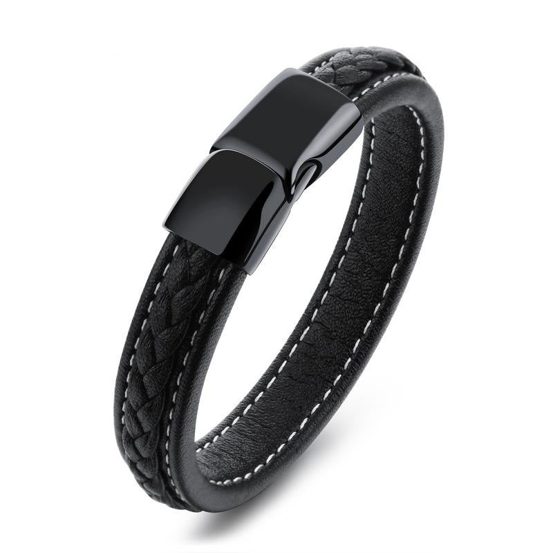 Black titanium steel bracelet  (Available)