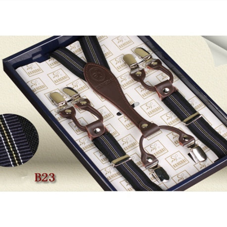 Suit Trousers Retro Elegant Casual Strap Clip  (Available)