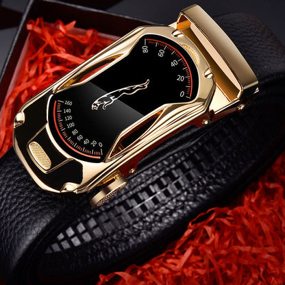 Men's leather belt