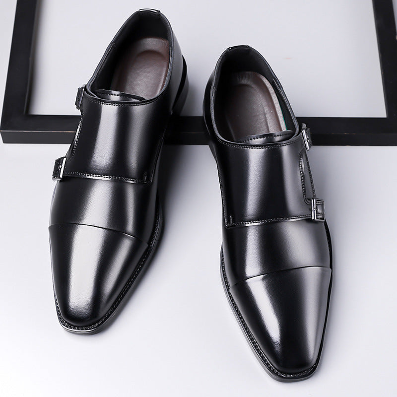 Leather Shoes Men's Business Shoes Oxford (Available)