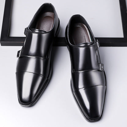Leather Shoes Men's Business Shoes Oxford (Available)